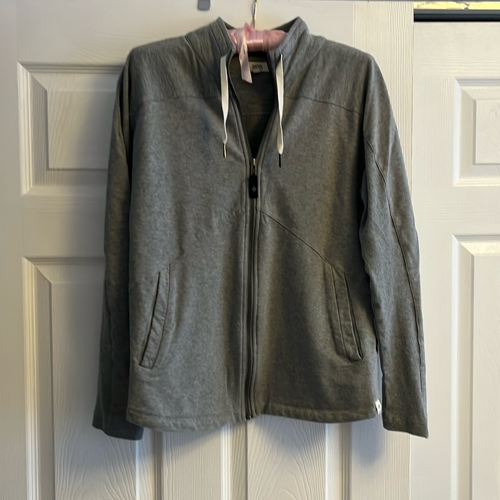 Satva organic grey zip sweatshirt